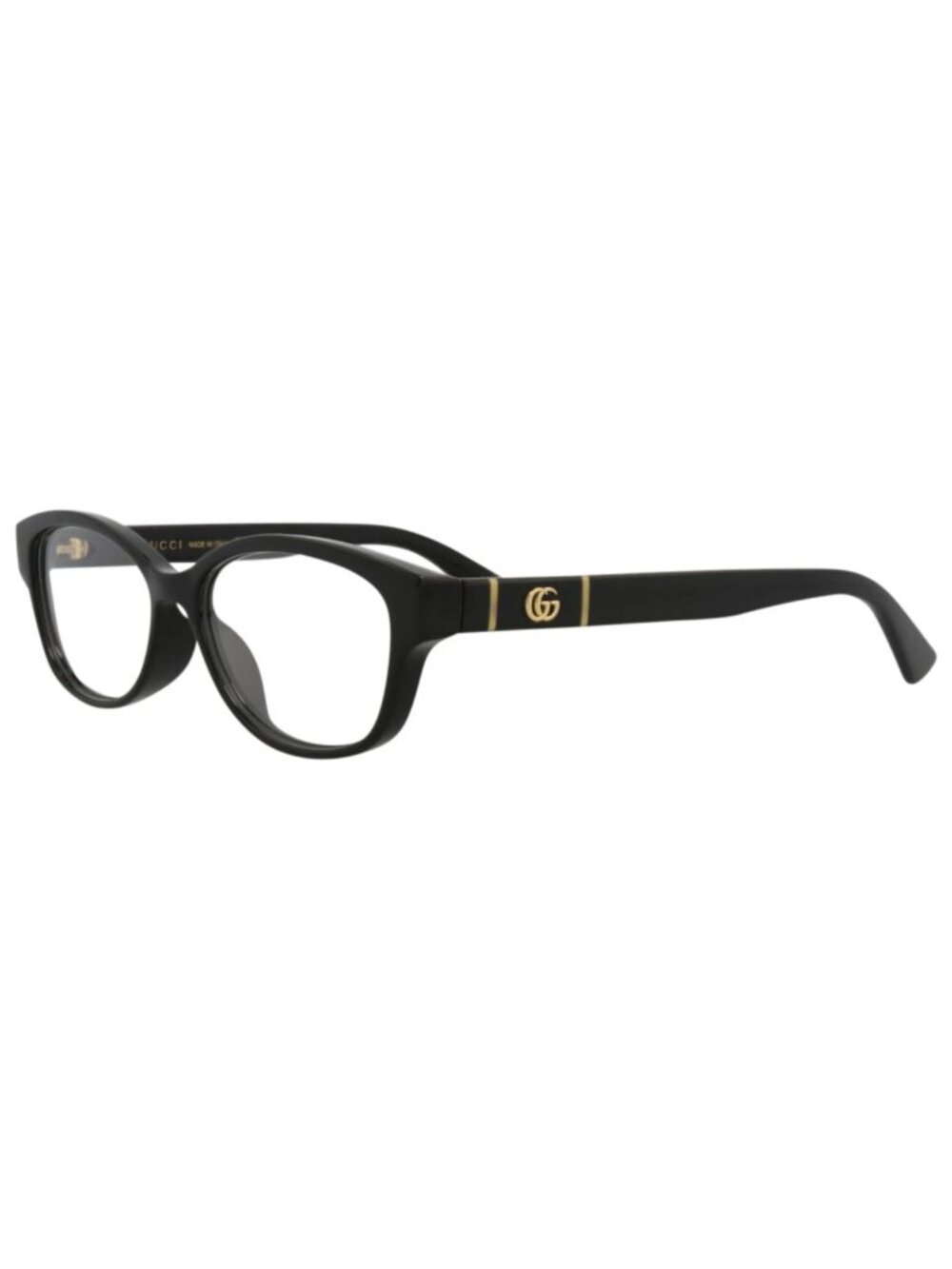 New Gucci Women's Eyeglasses Square Rectangle Injection Frame Black Black
